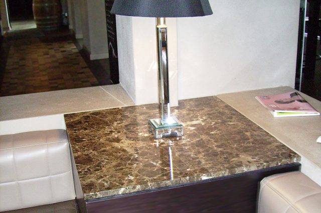 Dark Emperador Marble Side Table 1